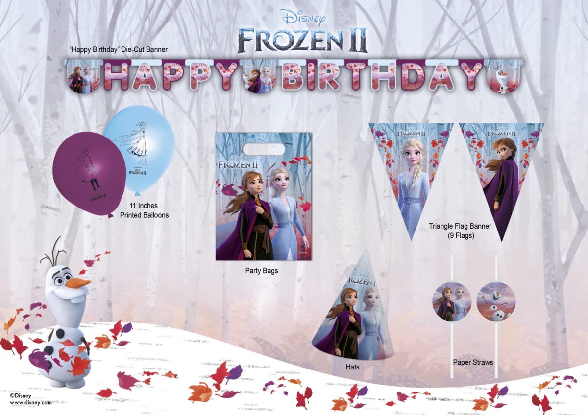 Banner Happy Birthday Frozen narozeninový nápis
